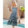 image:imageZeagoo Womens Summer Midi Dresses 2026 Casual Sleeveless Tank Sundresses A Line Crewneck Beach Vacation Dress with PocketsGreen Floral 02mz777