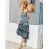 image:imageZeagoo Womens Summer Midi Dresses 2026 Casual Sleeveless Tank Sundresses A Line Crewneck Beach Vacation Dress with PocketsGreen Floral 02mz777