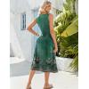 image:imageZeagoo Womens Summer Midi Dresses 2026 Casual Sleeveless Tank Sundresses A Line Crewneck Beach Vacation Dress with PocketsGreen Floralpa171
