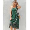 image:imageZeagoo Womens Summer Midi Dresses 2026 Casual Sleeveless Tank Sundresses A Line Crewneck Beach Vacation Dress with PocketsGreen Floralpa171