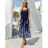 image:imageZeagoo Womens Summer Midi Dresses 2026 Casual Sleeveless Tank Sundresses A Line Crewneck Beach Vacation Dress with PocketsNavy Blue Floralsf119