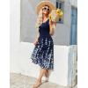 image:imageZeagoo Womens Summer Midi Dresses 2026 Casual Sleeveless Tank Sundresses A Line Crewneck Beach Vacation Dress with PocketsNavy Blue Floralsf119