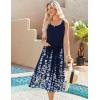 image:imageZeagoo Womens Summer Midi Dresses 2026 Casual Sleeveless Tank Sundresses A Line Crewneck Beach Vacation Dress with PocketsNavy Blue Floralsf119