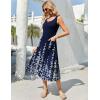 image:imageZeagoo Womens Summer Midi Dresses 2026 Casual Sleeveless Tank Sundresses A Line Crewneck Beach Vacation Dress with PocketsNavy Blue Floralsf119