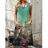image:imageZeagoo Womens Summer Midi Dresses 2026 Casual Sleeveless Tank Sundresses A Line Crewneck Beach Vacation Dress with PocketsOil Paintingcx322