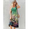 image:imageZeagoo Womens Summer Midi Dresses 2026 Casual Sleeveless Tank Sundresses A Line Crewneck Beach Vacation Dress with PocketsOil Paintingcx322