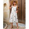 image:imageZeagoo Womens Summer Midi Dresses 2026 Casual Sleeveless Tank Sundresses A Line Crewneck Beach Vacation Dress with PocketsWhite Floraldh6