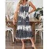 image:imageZeagoo Womens Summer Midi Dresses 2026 Casual Sleeveless Tank Sundresses A Line Crewneck Beach Vacation Dress with PocketsWhiteblack Patternzr231