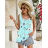 image:imageZeagoo Womens Summer Tank Tops 2026 Pleated Square Neck Loose Fit Casual Flowy Tunic Sleeveless ShirtsBlue Yellow Flowers