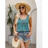 image:imageZeagoo Womens Summer Tank Tops 2026 Pleated Square Neck Loose Fit Casual Flowy Tunic Sleeveless ShirtsMz858