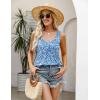 image:imageZeagoo Womens Summer Tank Tops 2026 Pleated Square Neck Loose Fit Casual Flowy Tunic Sleeveless ShirtsXh41