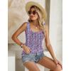 image:imageZeagoo Womens Summer Tank Tops 2026 Pleated Square Neck Loose Fit Casual Flowy Tunic Sleeveless ShirtsXh481