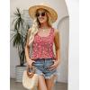 image:imageZeagoo Womens Summer Tank Tops 2026 Pleated Square Neck Loose Fit Casual Flowy Tunic Sleeveless ShirtsXh546