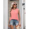 image:imageZeagoo Womens Tank Tops 2026 Loose V Neck Spring Summer Tops Business Dressy Sleeveless ShirtsBcoral