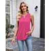 image:imageZeagoo Womens Tank Tops 2026 Loose V Neck Spring Summer Tops Business Dressy Sleeveless ShirtsBhot Pink