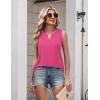 image:imageZeagoo Womens Tank Tops 2026 Loose V Neck Spring Summer Tops Business Dressy Sleeveless ShirtsBhot Pink