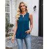 image:imageZeagoo Womens Tank Tops 2026 Loose V Neck Spring Summer Tops Business Dressy Sleeveless ShirtsBlue