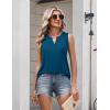 image:imageZeagoo Womens Tank Tops 2026 Loose V Neck Spring Summer Tops Business Dressy Sleeveless ShirtsBlue