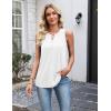 image:imageZeagoo Womens Tank Tops 2026 Loose V Neck Spring Summer Tops Business Dressy Sleeveless ShirtsBwhite