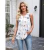 image:imageZeagoo Womens Tank Tops 2026 Loose V Neck Spring Summer Tops Business Dressy Sleeveless ShirtsFloral White