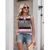 image:imageZeagoo Womens Tank Tops 2026 Loose V Neck Spring Summer Tops Business Dressy Sleeveless ShirtsMulticolor Stripe Tz245