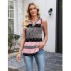 image:imageZeagoo Womens Tank Tops 2026 Loose V Neck Spring Summer Tops Business Dressy Sleeveless ShirtsMulticolor Stripe Tz245