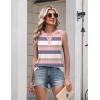 image:imageZeagoo Womens Tank Tops 2026 Loose V Neck Spring Summer Tops Business Dressy Sleeveless ShirtsStripes 669