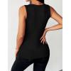 image:imageZeagoo Womens Tank Tops 2026 Scoop Neck Ribbed Sleeveless Top Casual Basic Slim Fitted Knit Cami Tee ShirtsA1black
