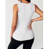 image:imageZeagoo Womens Tank Tops 2026 Scoop Neck Ribbed Sleeveless Top Casual Basic Slim Fitted Knit Cami Tee ShirtsA1white