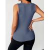 image:imageZeagoo Womens Tank Tops 2026 Scoop Neck Ribbed Sleeveless Top Casual Basic Slim Fitted Knit Cami Tee ShirtsDark Blue