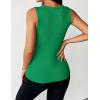 image:imageZeagoo Womens Tank Tops 2026 Scoop Neck Ribbed Sleeveless Top Casual Basic Slim Fitted Knit Cami Tee ShirtsGreen
