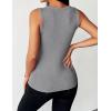 image:imageZeagoo Womens Tank Tops 2026 Scoop Neck Ribbed Sleeveless Top Casual Basic Slim Fitted Knit Cami Tee ShirtsGrey