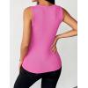 image:imageZeagoo Womens Tank Tops 2026 Scoop Neck Ribbed Sleeveless Top Casual Basic Slim Fitted Knit Cami Tee ShirtsHot Pink