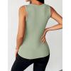 image:imageZeagoo Womens Tank Tops 2026 Scoop Neck Ribbed Sleeveless Top Casual Basic Slim Fitted Knit Cami Tee ShirtsLight Green