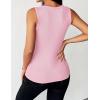 image:imageZeagoo Womens Tank Tops 2026 Scoop Neck Ribbed Sleeveless Top Casual Basic Slim Fitted Knit Cami Tee ShirtsPink