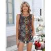image:imageZeagoo Womens Tank Tops 2026 Summer Loose Fit Crew Neck Boho Tunic Pleated Babydoll Sleeveless Shirts with Button DetailAmz721