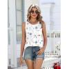 image:imageZeagoo Womens Tank Tops 2026 Summer Loose Fit Crew Neck Boho Tunic Pleated Babydoll Sleeveless Shirts with Button DetailBf290