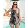 image:imageZeagoo Womens Tank Tops 2026 Summer Loose Fit Crew Neck Boho Tunic Pleated Babydoll Sleeveless Shirts with Button DetailCx278