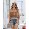 image:imageZeagoo Womens Tank Tops 2026 Summer Loose Fit Crew Neck Boho Tunic Pleated Babydoll Sleeveless Shirts with Button DetailJh398