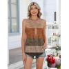 image:imageZeagoo Womens Tank Tops 2026 Summer Loose Fit Crew Neck Boho Tunic Pleated Babydoll Sleeveless Shirts with Button DetailJh398