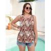 image:imageZeagoo Womens Tank Tops 2026 Summer Loose Fit Crew Neck Boho Tunic Pleated Babydoll Sleeveless Shirts with Button DetailMz3