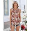image:imageZeagoo Womens Tank Tops 2026 Summer Loose Fit Crew Neck Boho Tunic Pleated Babydoll Sleeveless Shirts with Button DetailMz3