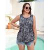 image:imageZeagoo Womens Tank Tops 2026 Summer Loose Fit Crew Neck Boho Tunic Pleated Babydoll Sleeveless Shirts with Button DetailMz473