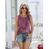 image:imageZeagoo Womens Tank Tops 2026 Summer Loose Fit Crew Neck Boho Tunic Pleated Babydoll Sleeveless Shirts with Button DetailMz841