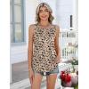 image:imageZeagoo Womens Tank Tops 2026 Summer Loose Fit Crew Neck Boho Tunic Pleated Babydoll Sleeveless Shirts with Button DetailSf154