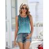 image:imageZeagoo Womens Tank Tops 2026 Summer Loose Fit Crew Neck Boho Tunic Pleated Babydoll Sleeveless Shirts with Button DetailXh363