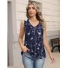 image:imageZeagoo Womens Tank Tops Pleated V Neck Business Casual Sleeveless Shirts Trendy Dressy Textured Summer Work BlouseSf180 Flower