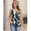 image:imageZeagoo Womens Tank Tops Pleated V Neck Business Casual Sleeveless Shirts Trendy Dressy Textured Summer Work BlouseZr220 Tiedye