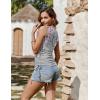 image:imageZeagoo Womens Tank Tops Summer Ruched Top V Neck Sleeveless Drawstring Side Casual Trendy Shirts 2026Floral Hf36