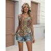 image:imageZeagoo Womens Tank Tops Summer Ruched Top V Neck Sleeveless Drawstring Side Casual Trendy Shirts 2026Pattern Mz721